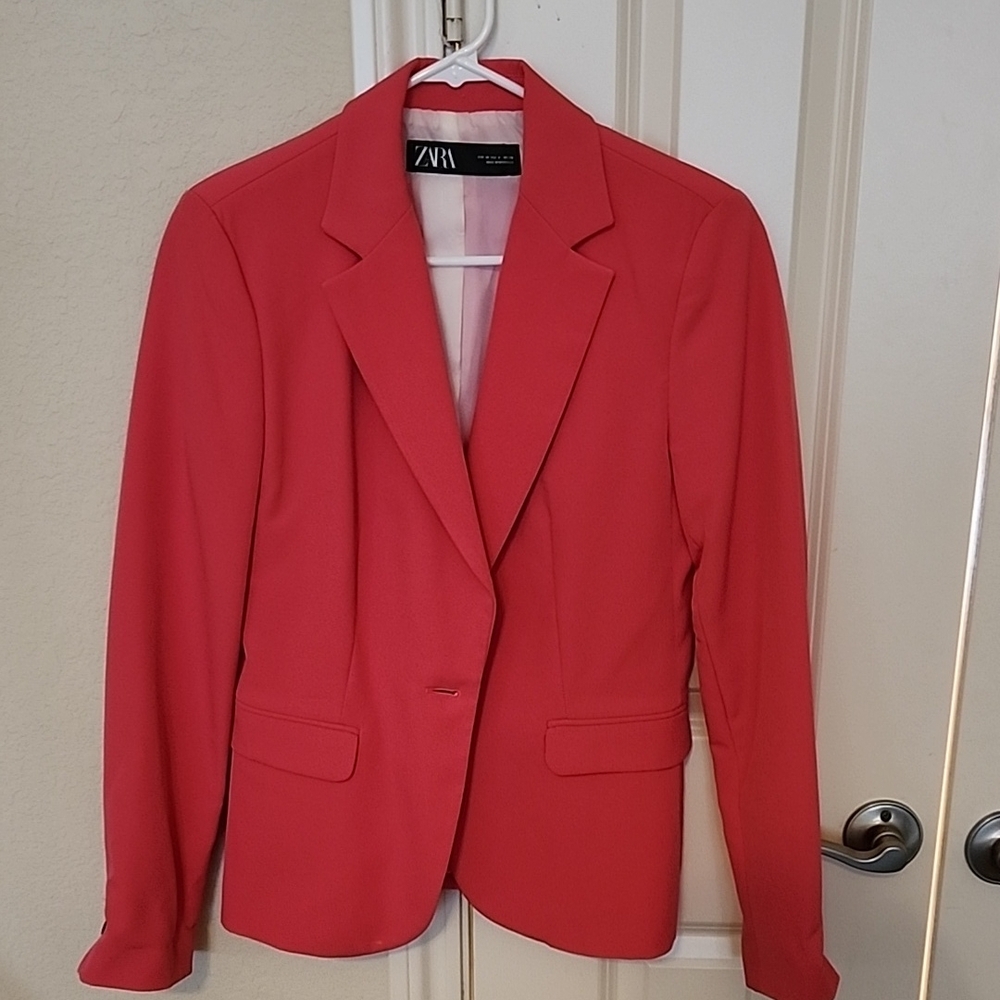 Pink Zara Women's Blazer Jackets